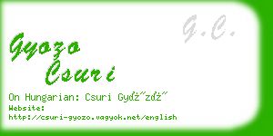 gyozo csuri business card